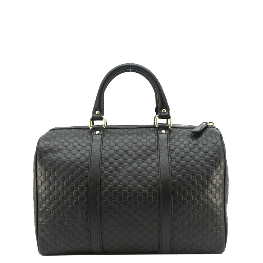 GUCCI  Gucci Microguccissima Boston Travel Bag Black 449646