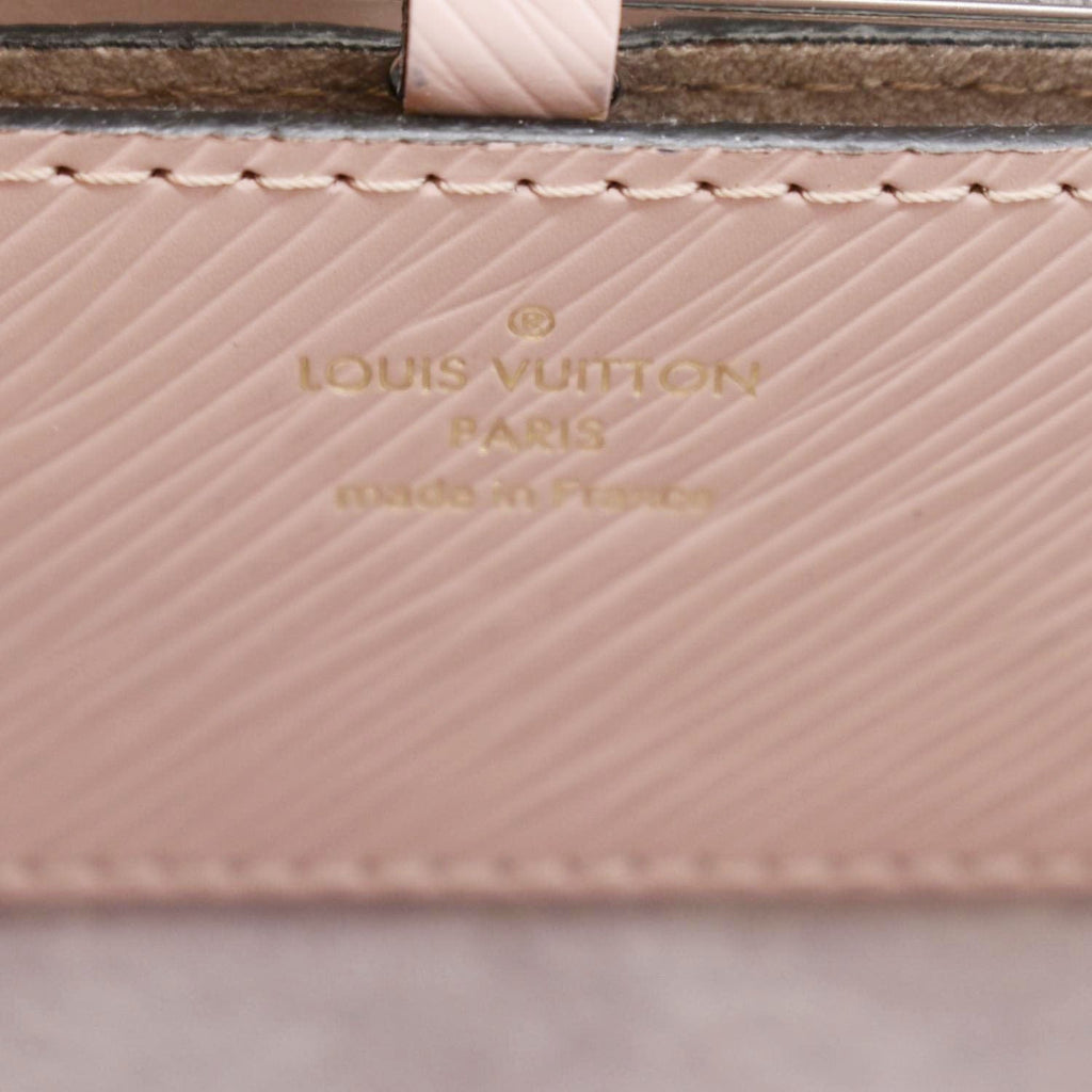 LOUIS VUITTON Twist MM Bloom Flower Epi Leather Chain Shoulder Bag Pink