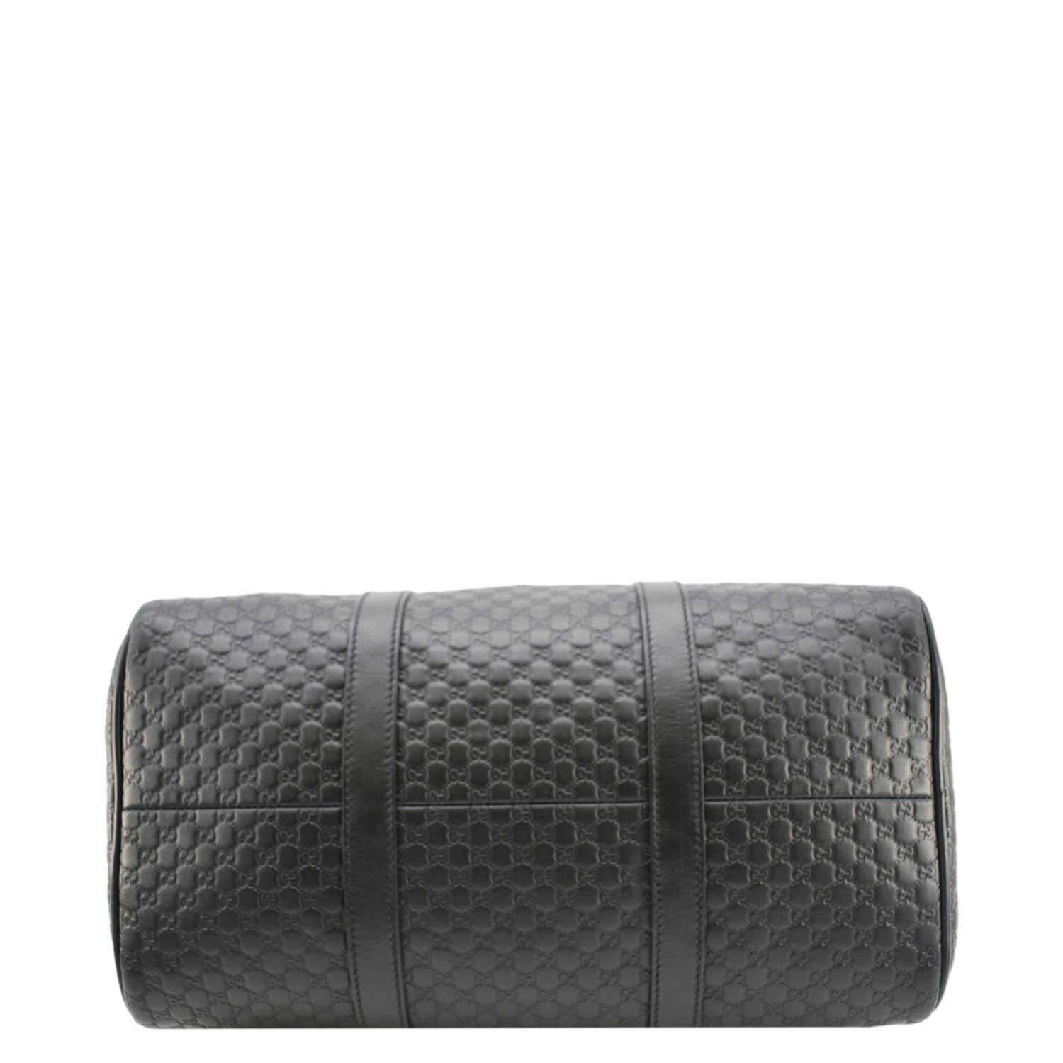 GUCCI  Gucci Microguccissima Boston Travel Bag Black 449646