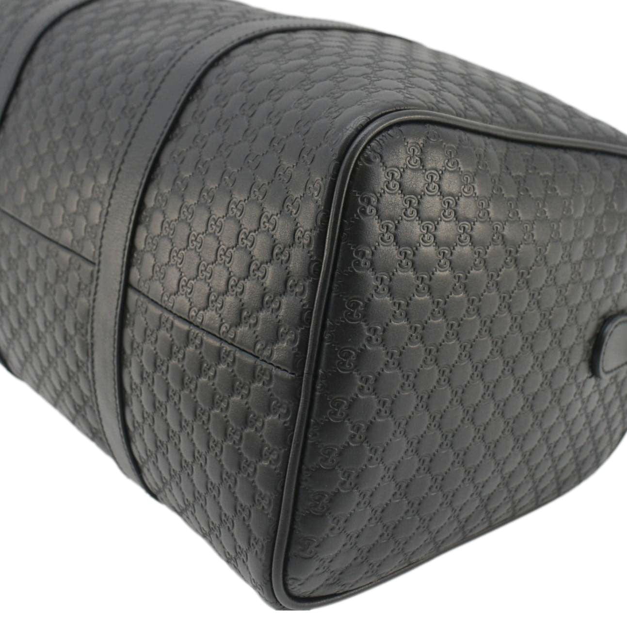 GUCCI  Gucci Microguccissima Boston Travel Bag Black 449646