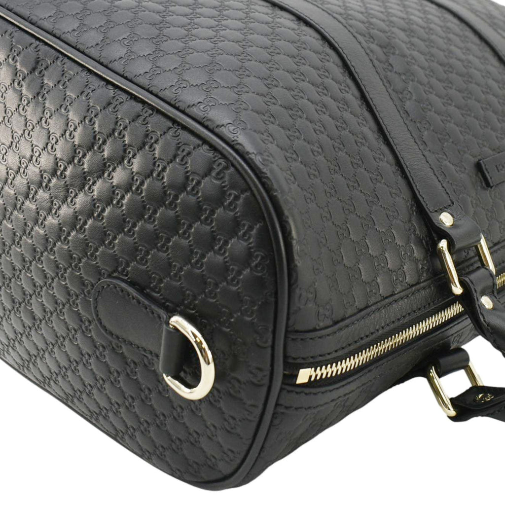 GUCCI  Gucci Microguccissima Boston Travel Bag Black 449646