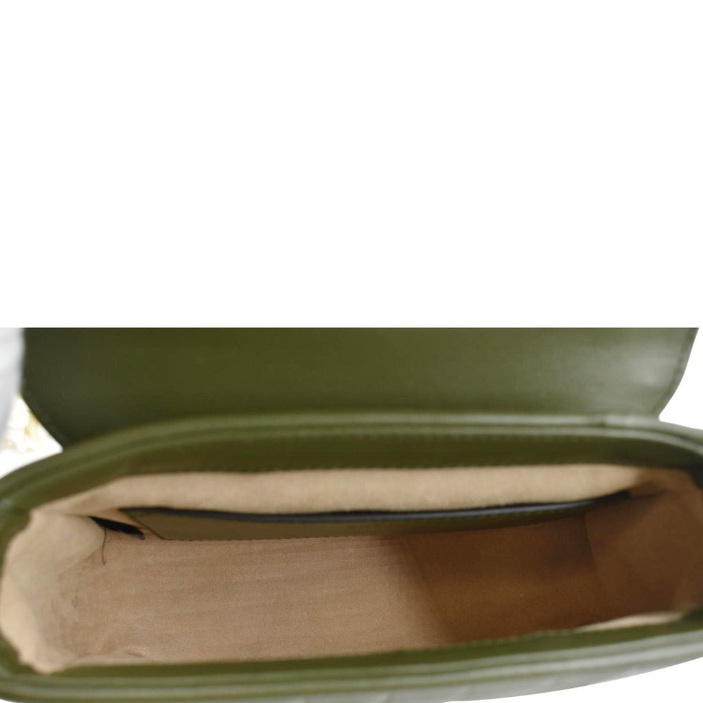 GUCCI Gucci Marmont Mini Top Handle Crossbody Bag Olive 583571