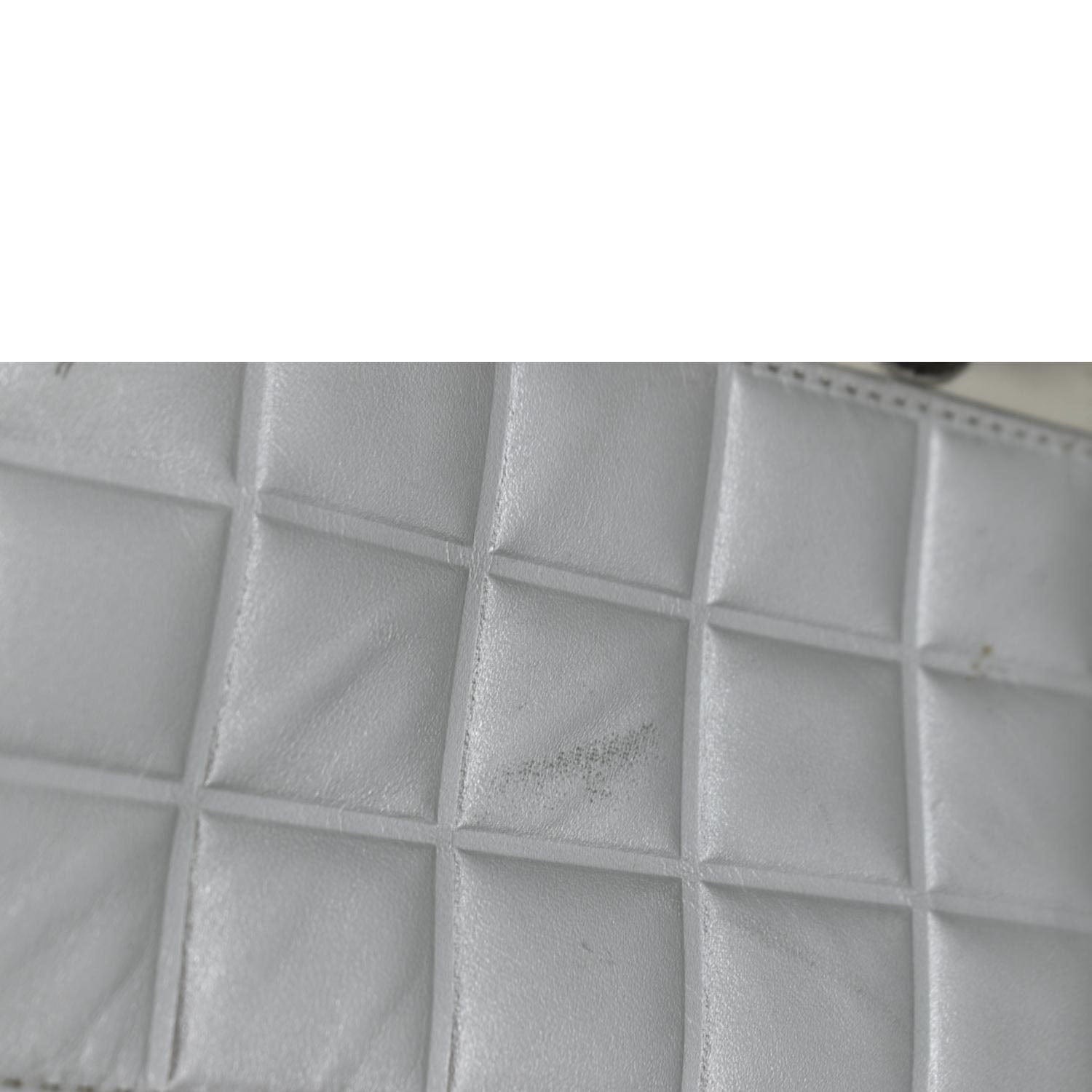 Chanel Foil No.5 Canvas Chain Shopping Tote Bag White