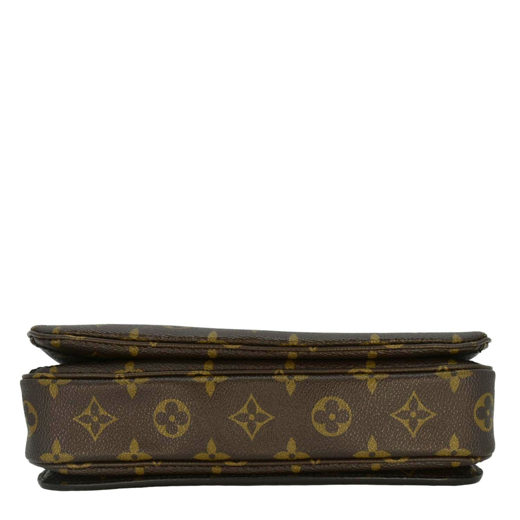 LOUIS VUITTON Metis Pochette Monogram Canvas Crossbody Bag Brown