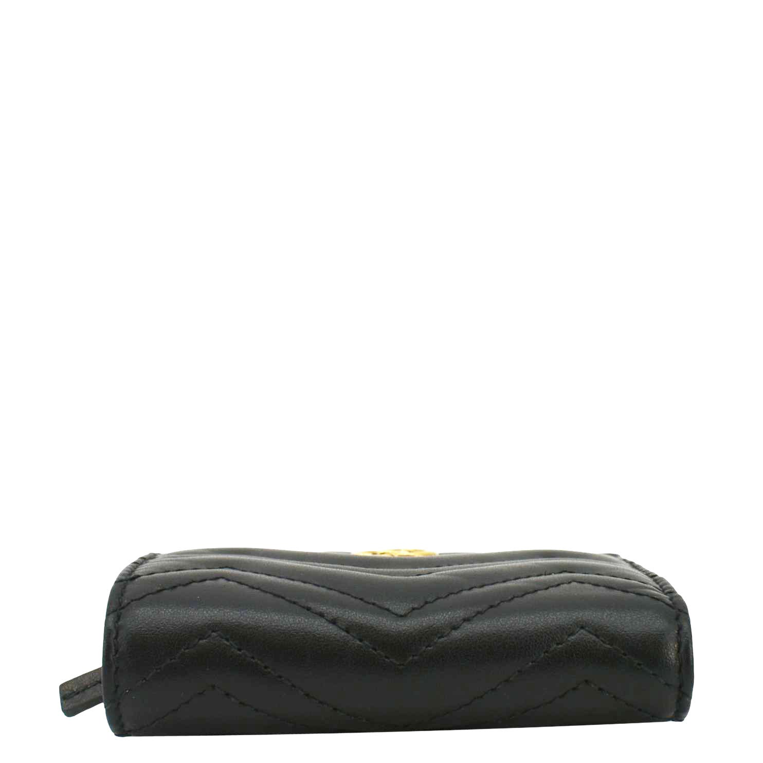 Gucci Marmont Gucci Matelasse Leather Card Case Wallet Black 466492
