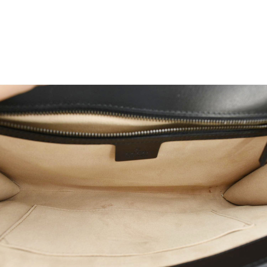 GUCCI Gucci Marmont Matelasse Chevron Leather Clutch Bag Black 498079
