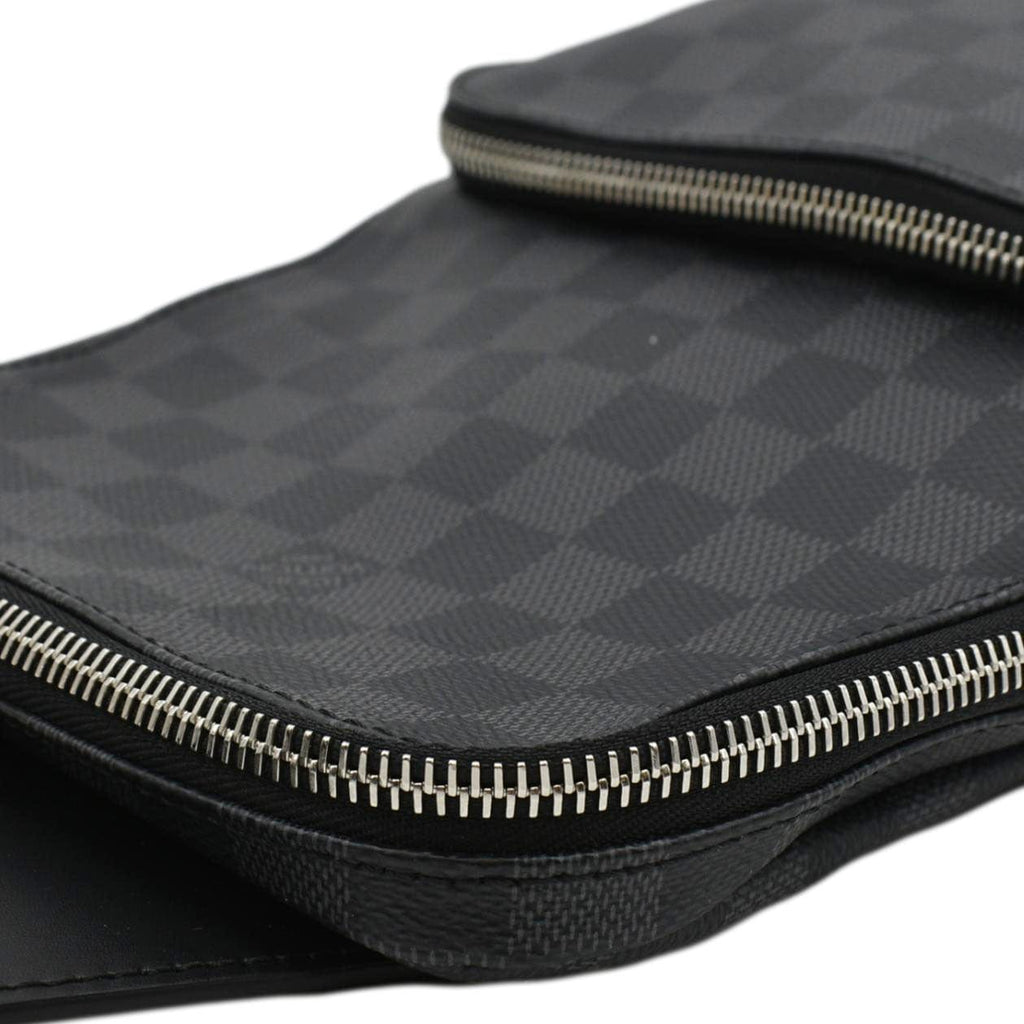 LOUIS VUITTON Avenue Sling Damier Graphite Backpack Bag Black