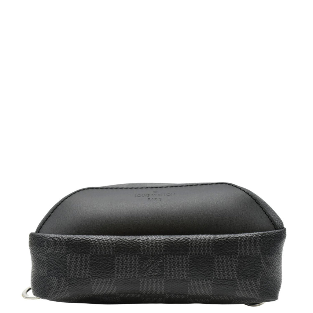 LOUIS VUITTON Avenue Sling Damier Graphite Backpack Bag Black