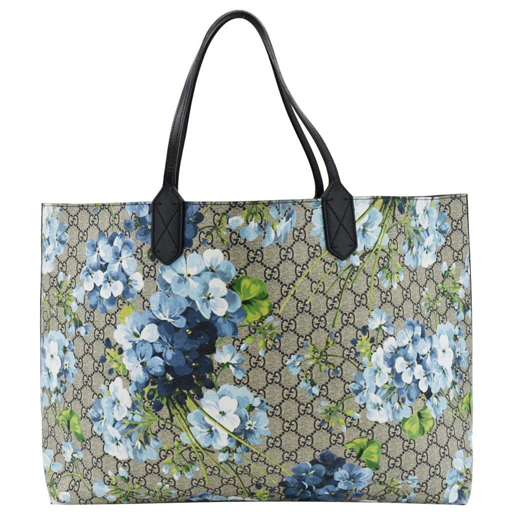 GUCCI Gucci Supreme Monogram Blooms Large Reversible Tote Beige DD18809