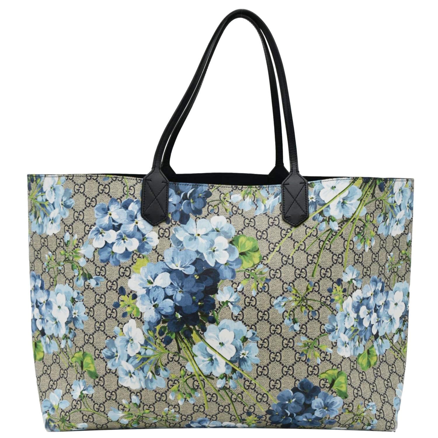 GUCCI Gucci Supreme Monogram Blooms Large Reversible Tote Beige DD18809