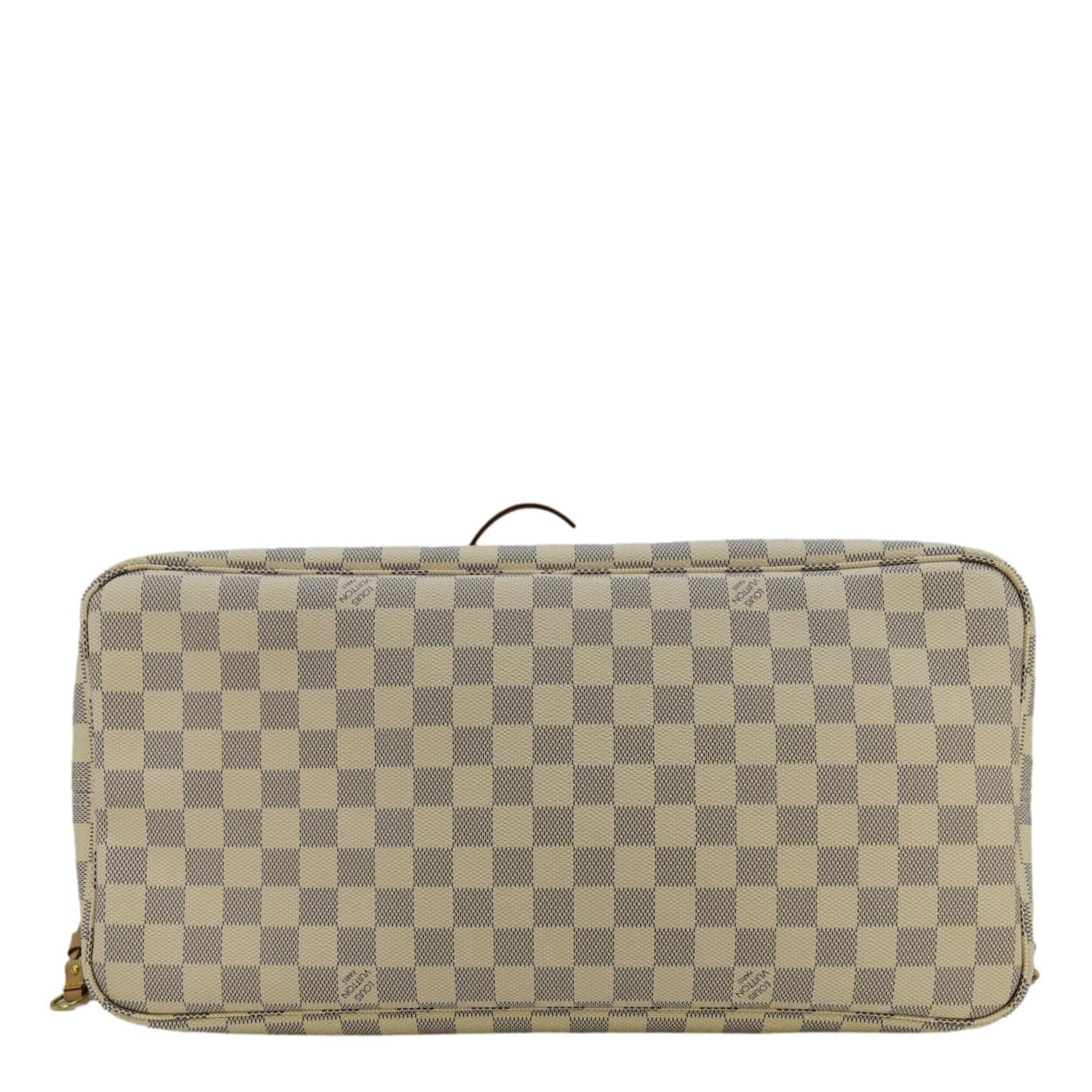 LOUIS VUITTON Neverfull GM Damier Azur Tote Shoulder Bag Rose Ballerine