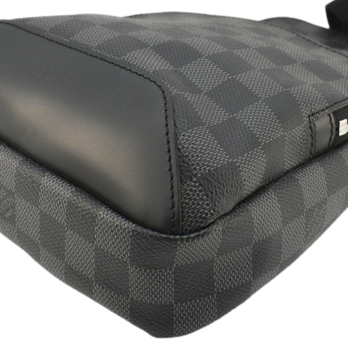 LOUIS VUITTON Avenue Sling Damier Graphite Backpack Bag Black