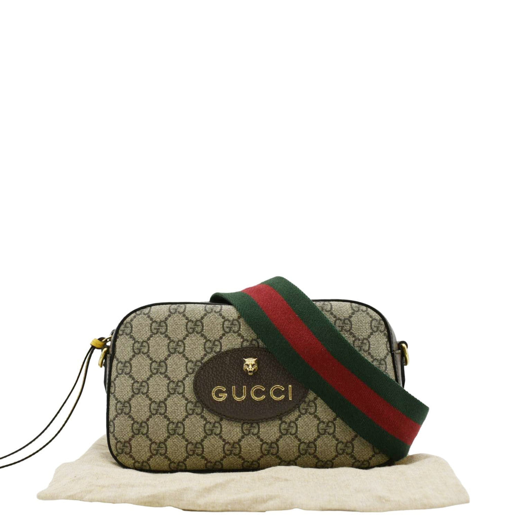 GUCCI Neo  Gucci Supreme Canvas Messenger Bag Beige 476466
