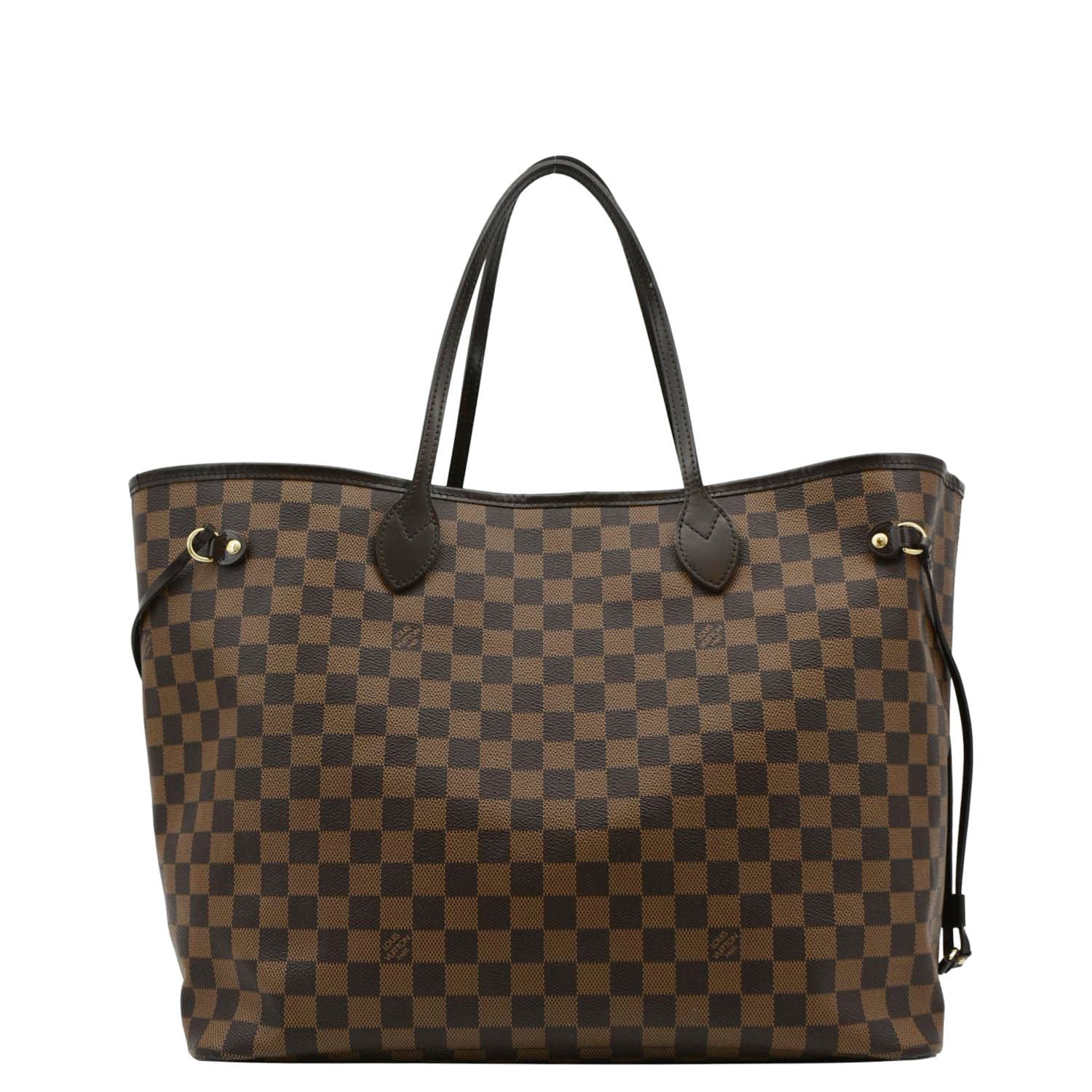 LOUIS VUITTON Neverfull GM Damier Ebene Tote Bag Brown