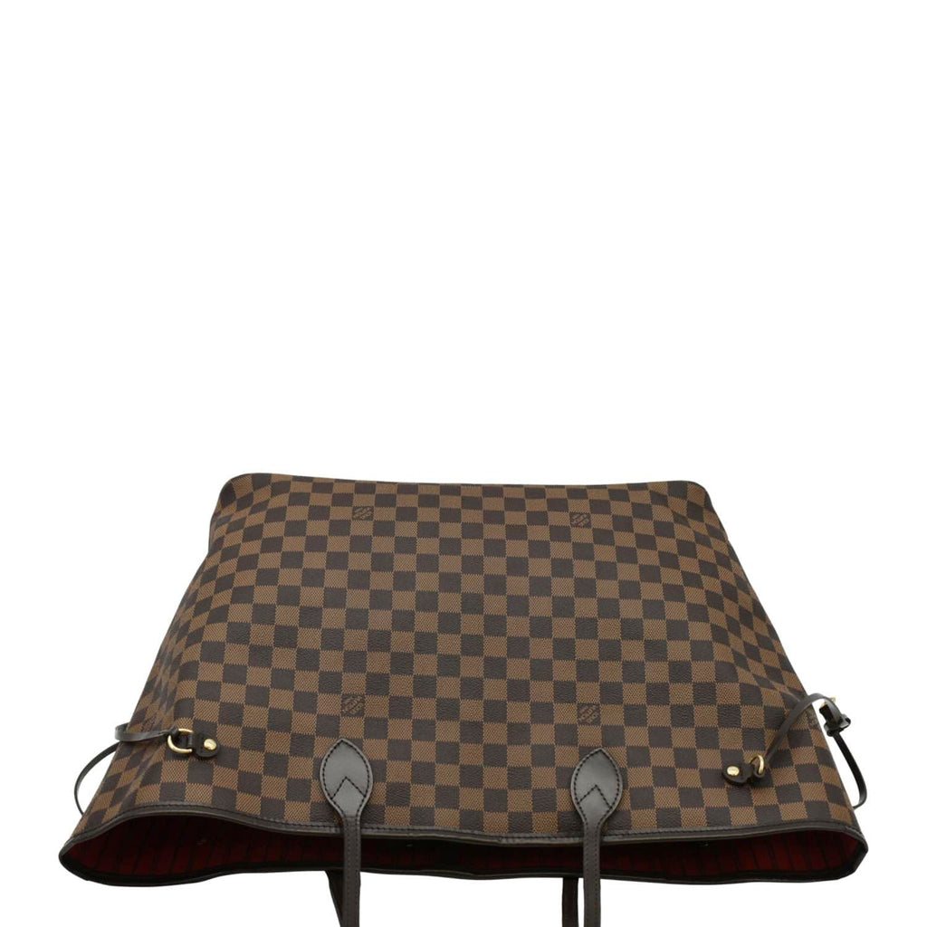 LOUIS VUITTON Neverfull GM Damier Ebene Tote Bag Brown