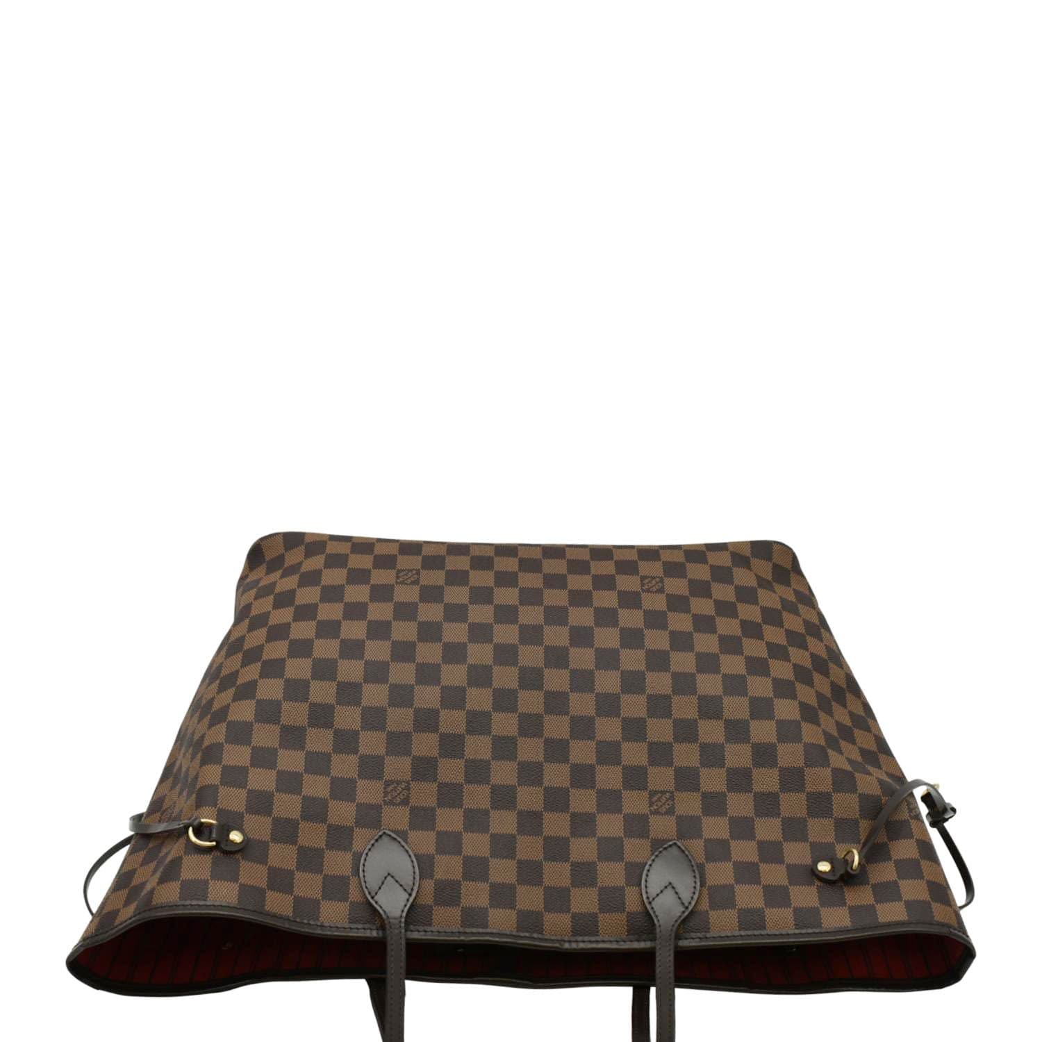 LOUIS VUITTON Neverfull GM Damier Ebene Tote Bag Brown
