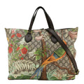 GUCCI Tian Print Gucci Supreme Canvas Tote Shoulder Bag Beige 453705