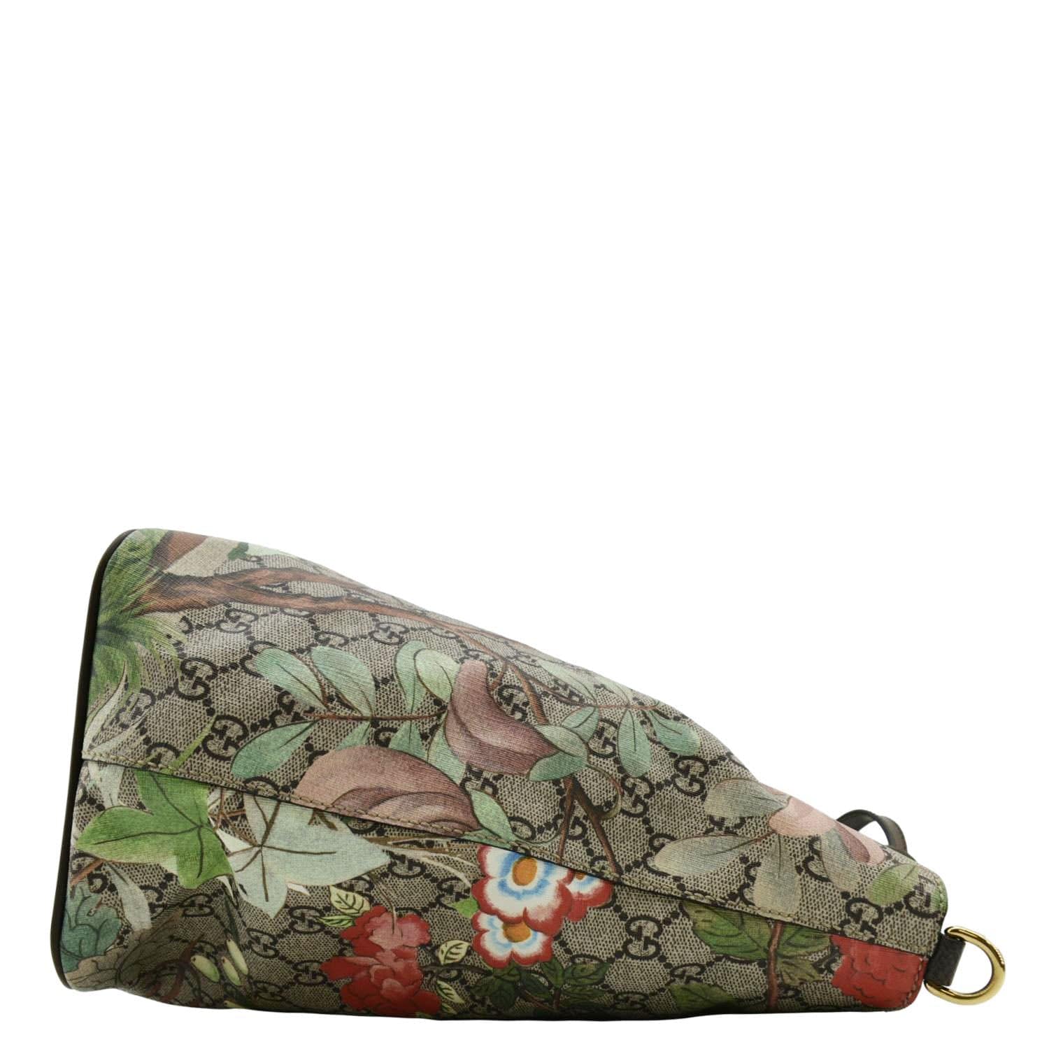 GUCCI Tian Print Gucci Supreme Canvas Tote Shoulder Bag Beige 453705
