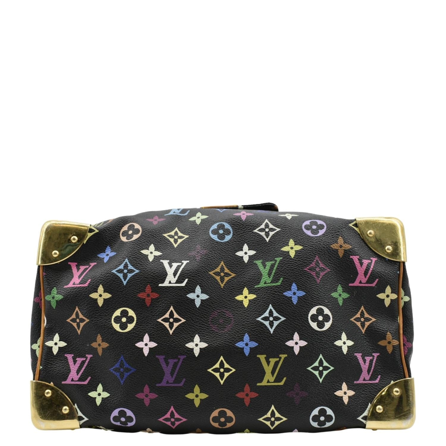 LOUIS VUITTON Speedy 30 Monogram Multicolor Satchel Bag Black