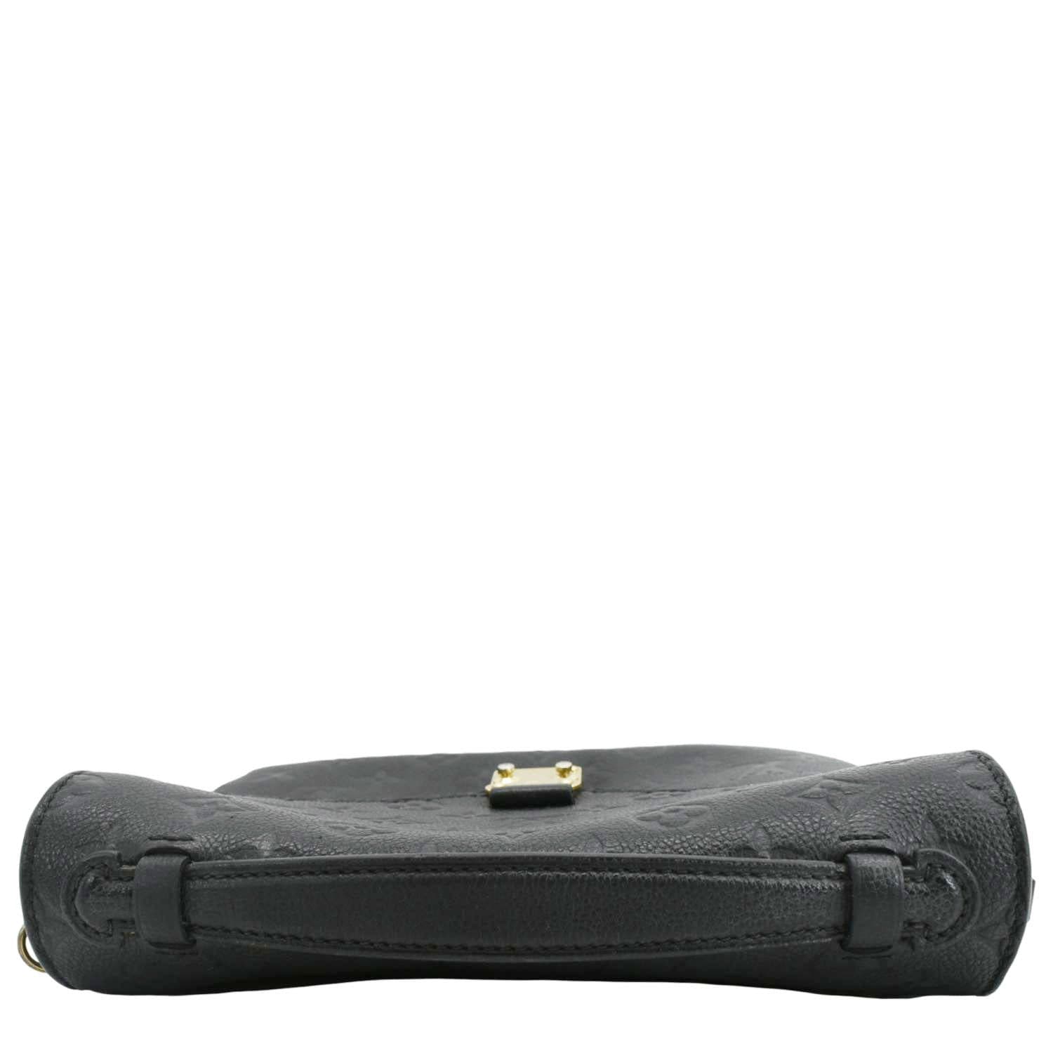 LOUIS VUITTON Metis Pochette Empreinte Leather Crossbody Bag Black