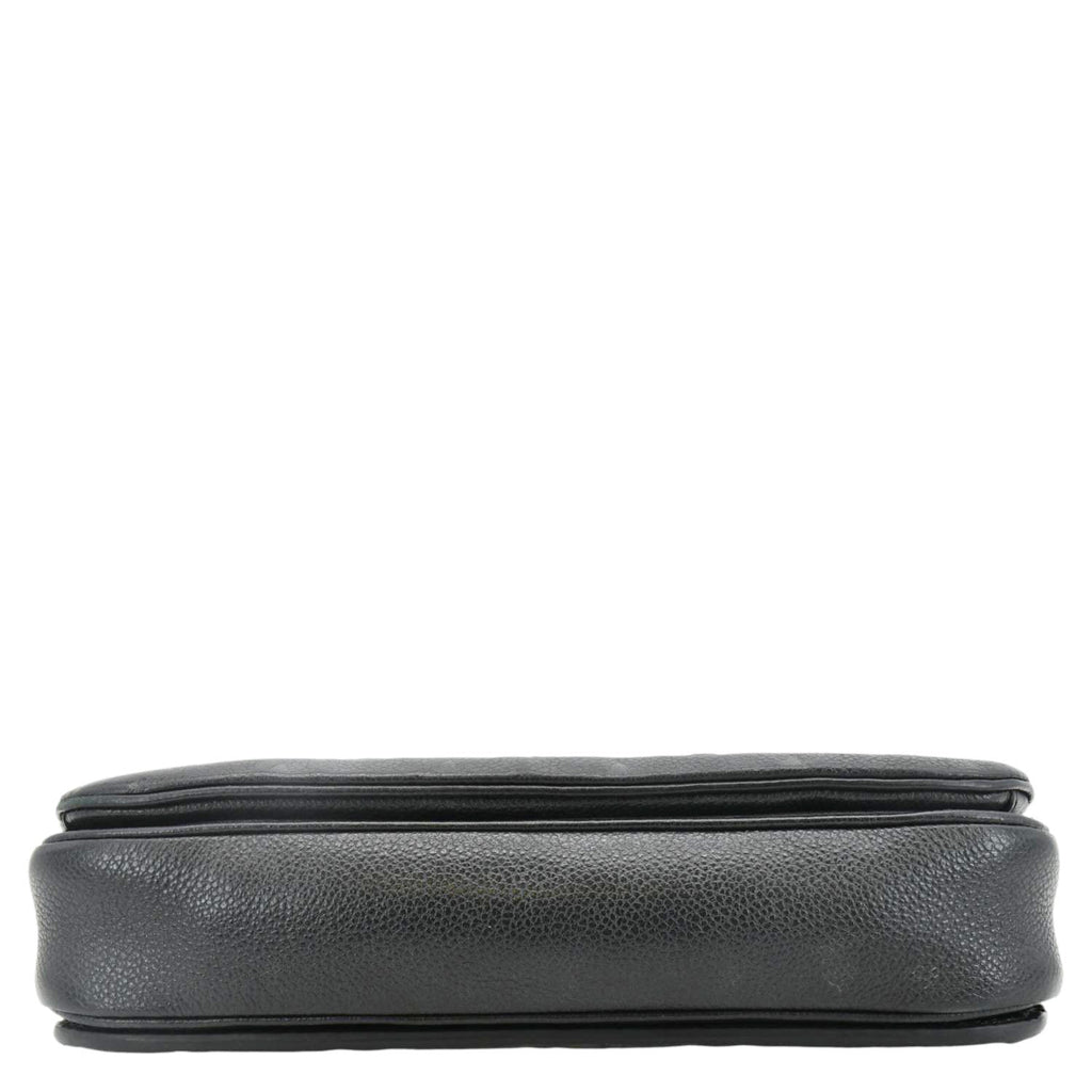 LOUIS VUITTON Metis Pochette Empreinte Leather Crossbody Bag Black