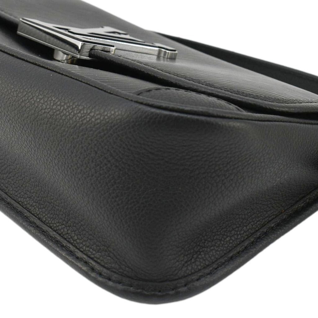 LOUIS VUITTON Buci Epi Grained Leather Shoulder Bag Black