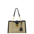 GUCCI Padlock Medium Gucci Supreme Canvas Shoulder Bag Beige 479197