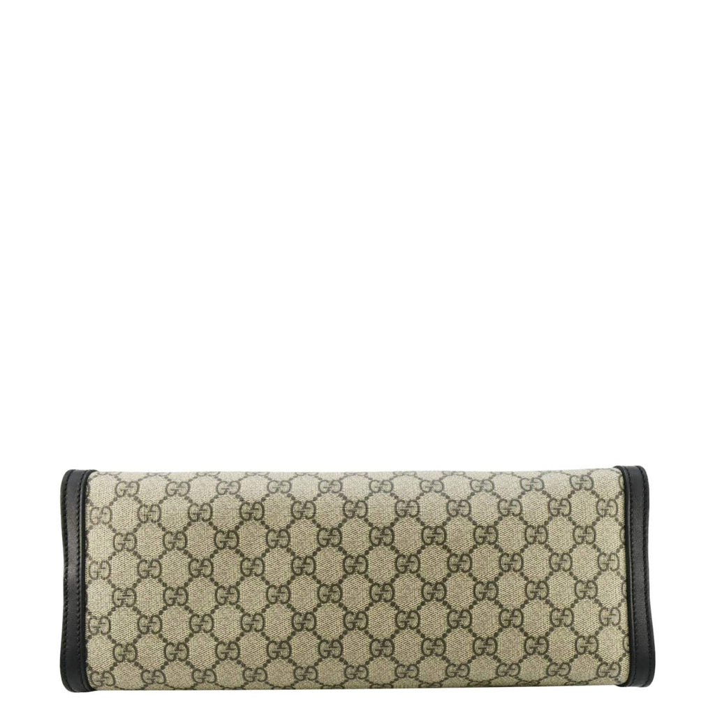 GUCCI Padlock Medium Gucci Supreme Canvas Shoulder Bag Beige 479197