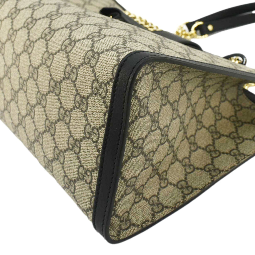 GUCCI Padlock Medium Gucci Supreme Canvas Shoulder Bag Beige 479197