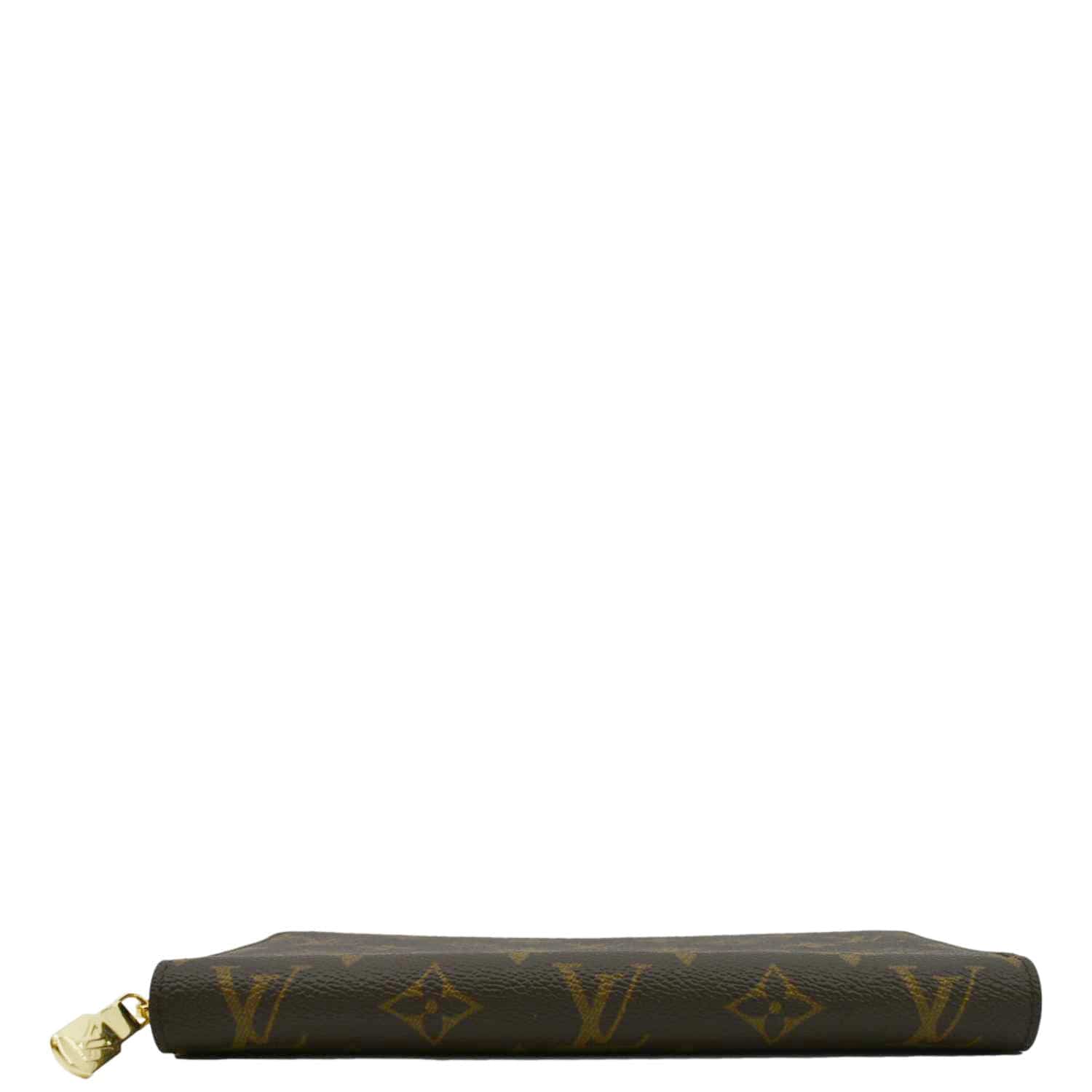 LOUIS VUITTON Monogram Canvas Zippy Wallet Brown