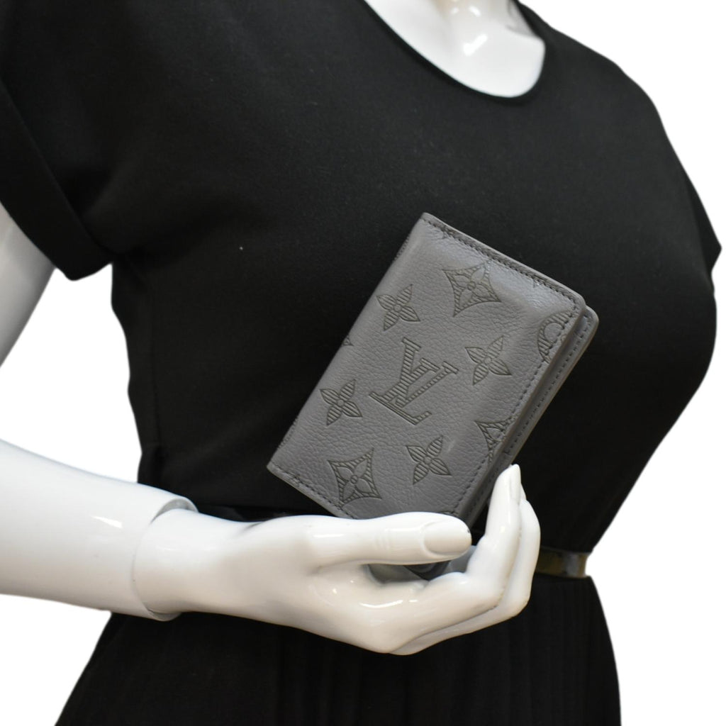 LOUIS VUITTON Monogram Shadow Pocket Organizer Gray