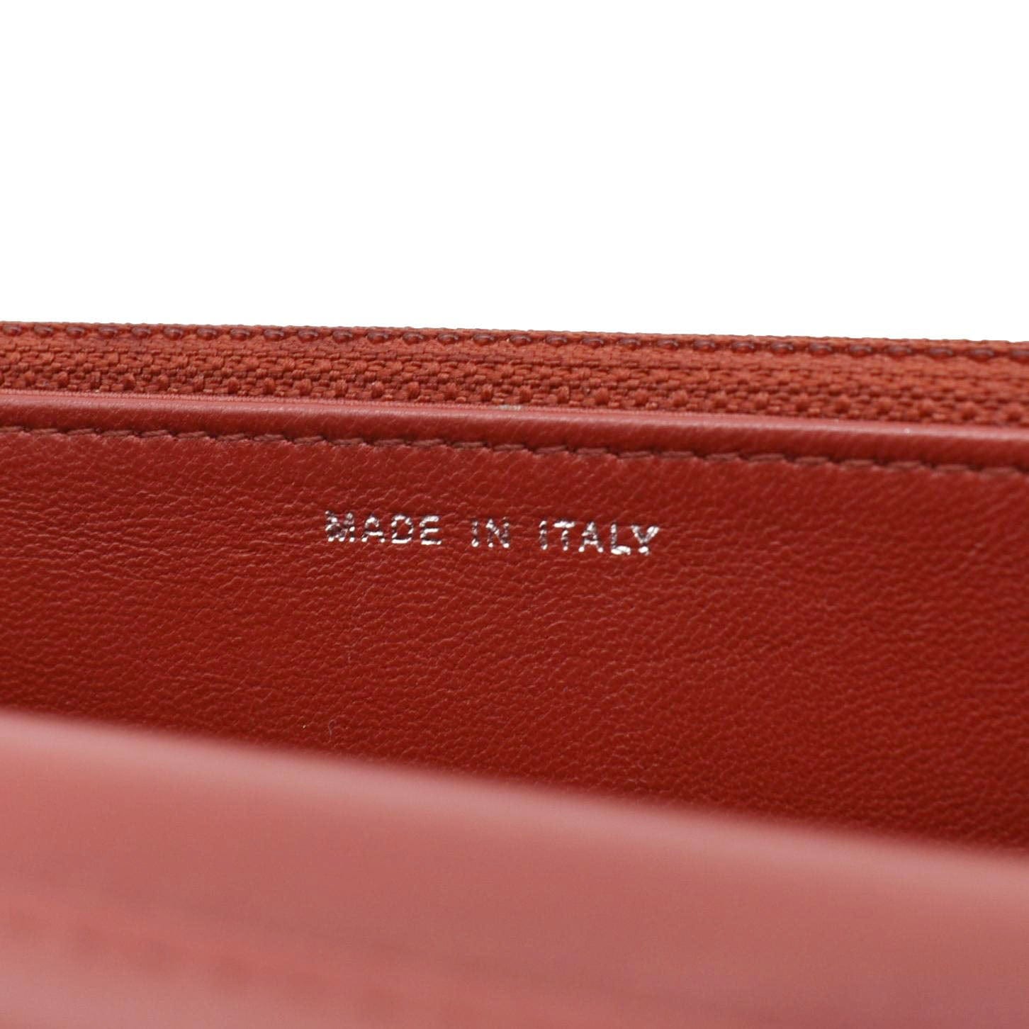 Chanel Camellia Wallet On Chain Leather Crossbody Bag Red