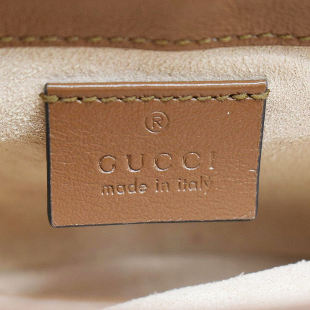 GUCCI Gucci Marmont Super Mini Matelasse Leather Shoulder Bag Brown 476433