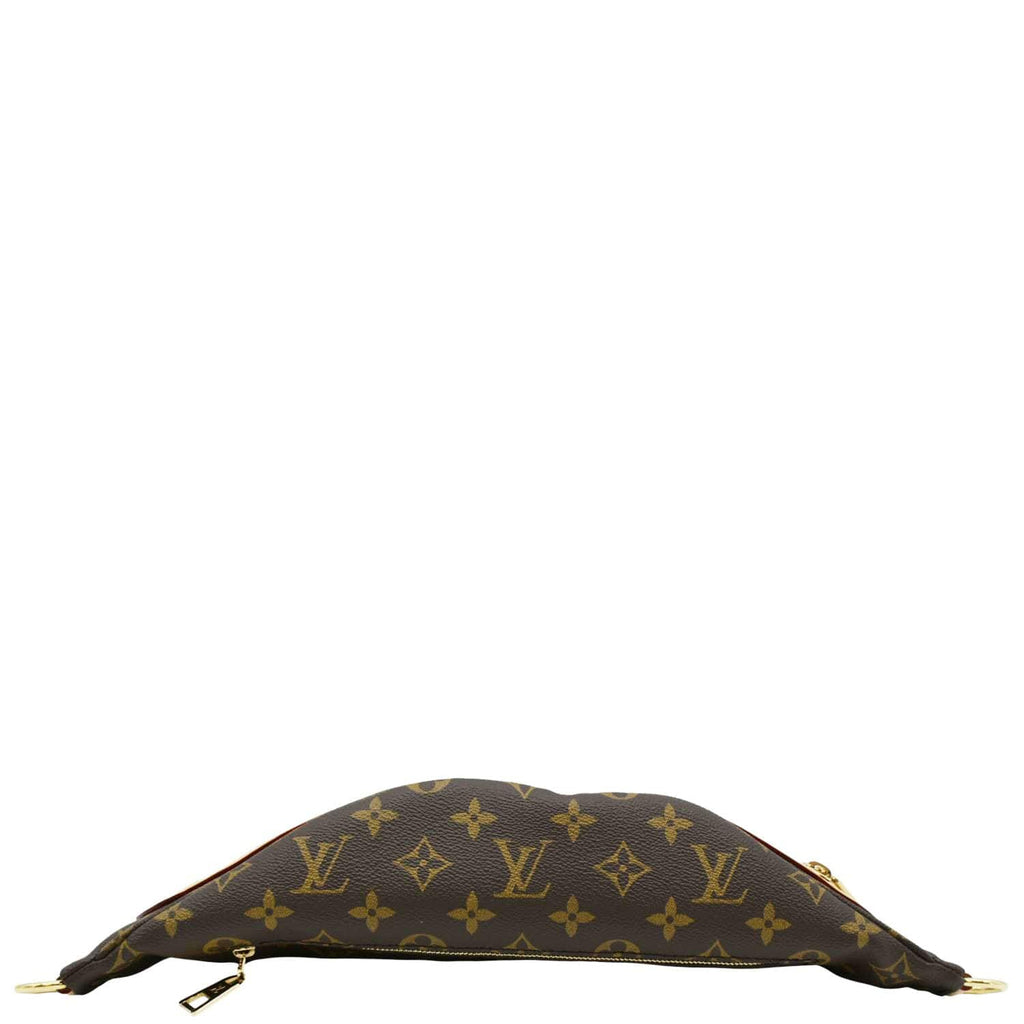 LOUIS VUITTON High Rise Monogram Canvas Bumbag Brown No Strap