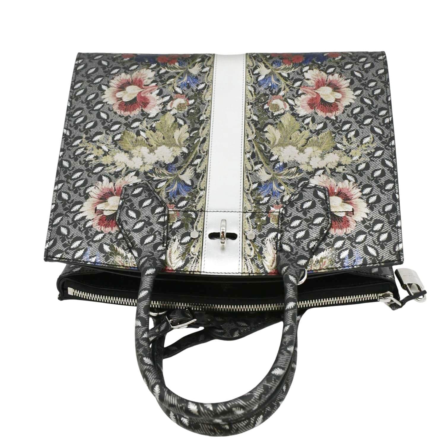 LOUIS VUITTON City Steamer Floral Print Canvas Tote Bag Grey/Silver