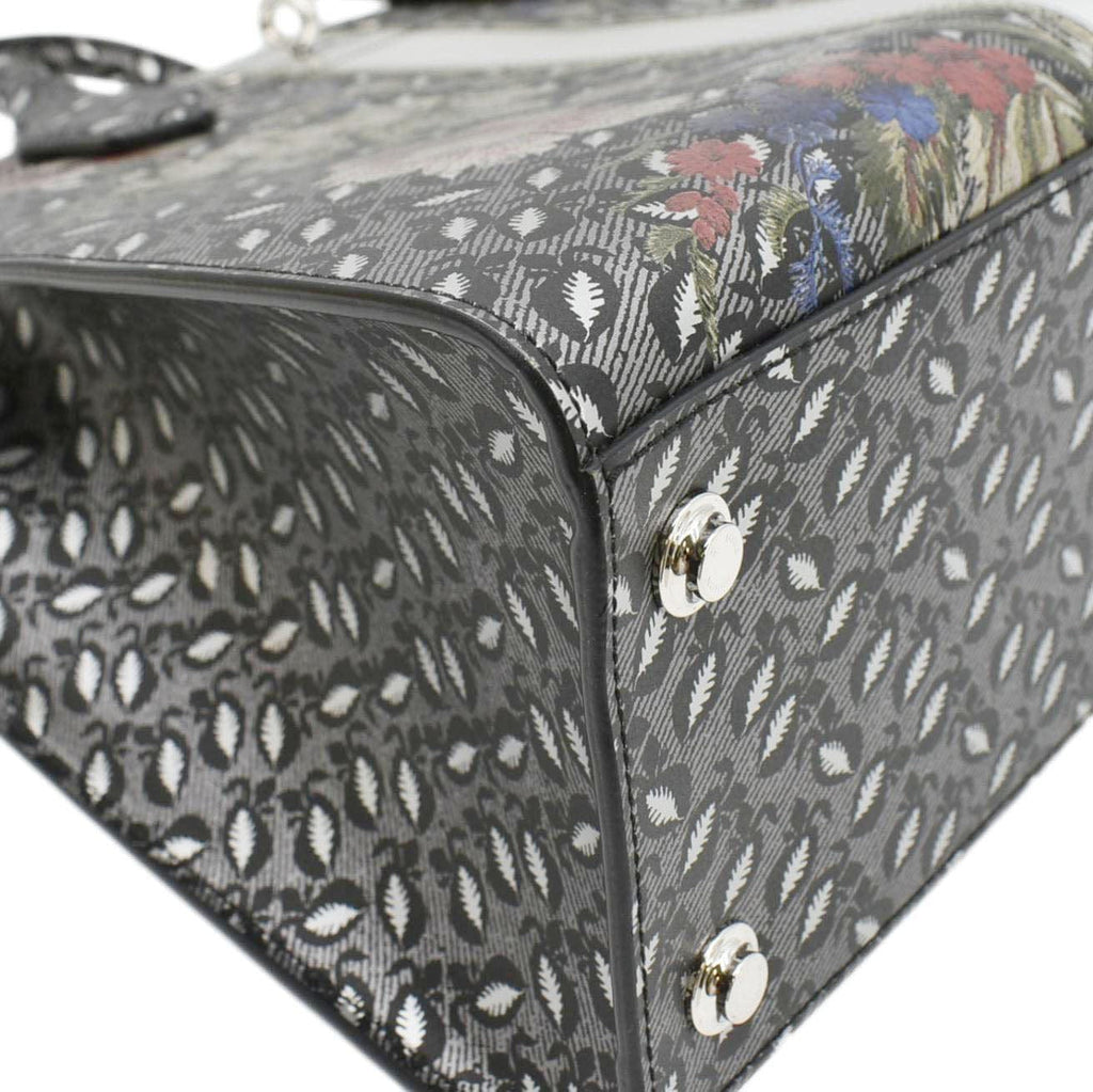 LOUIS VUITTON City Steamer Floral Print Canvas Tote Bag Grey/Silver