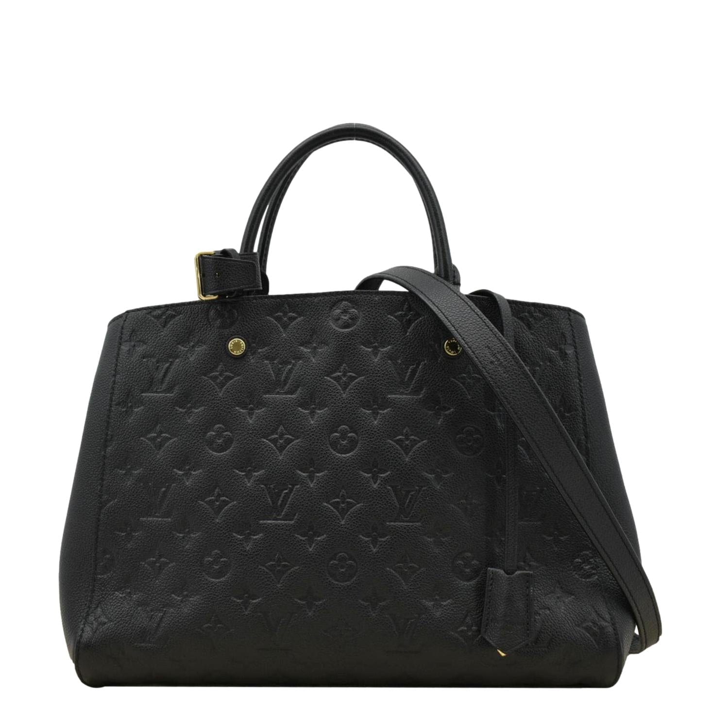 LOUIS VUITTON Montaigne MM Monogram Empreinte Shoulder Bag Black