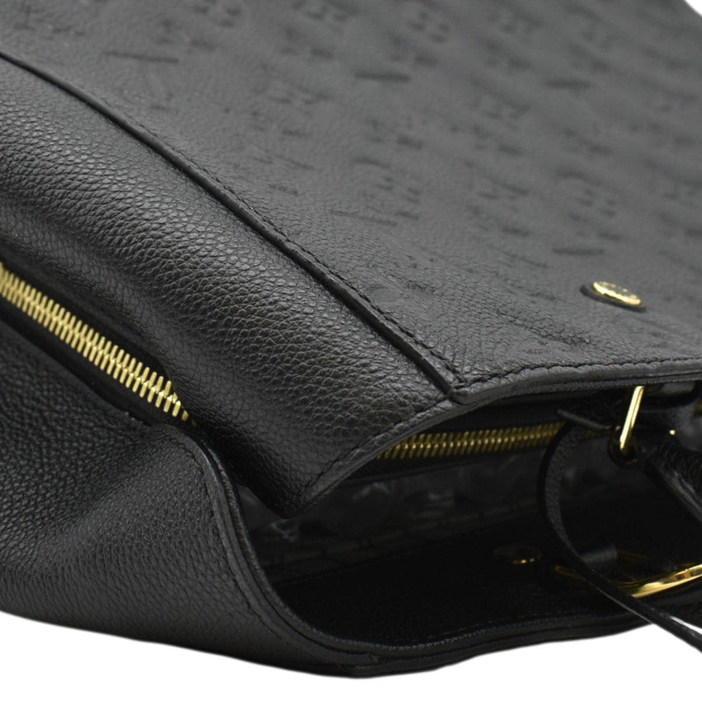 LOUIS VUITTON Montaigne MM Monogram Empreinte Shoulder Bag Black