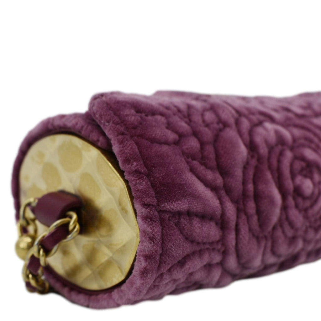 Chanel Camellia Velvet Chain Vanity Bag Pink