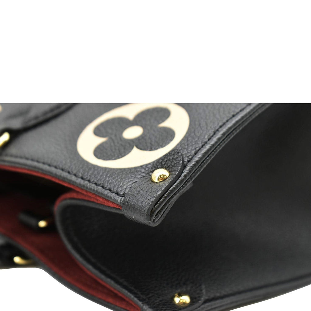 LOUIS VUITTON Onthego MM Giant Monogram Empreinte Leather Tote Bag Bicolor