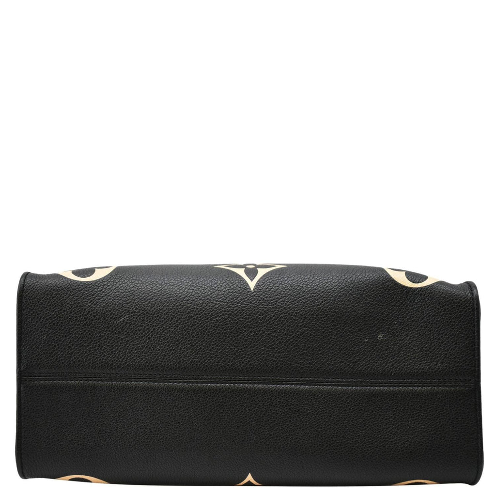 LOUIS VUITTON Onthego MM Giant Monogram Empreinte Leather Tote Bag Bicolor