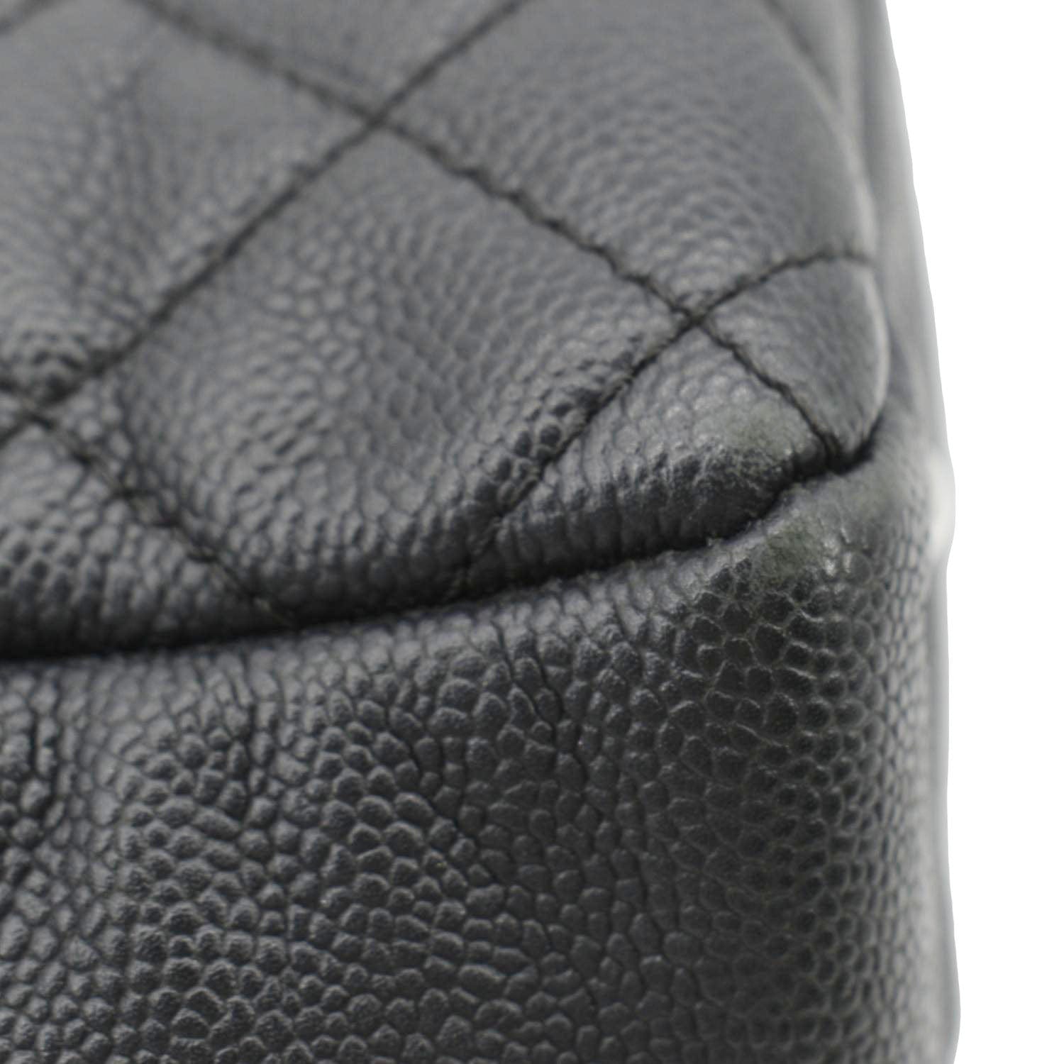 Chanel Camera Quilted Caviar Leather Shoulder Bag Black