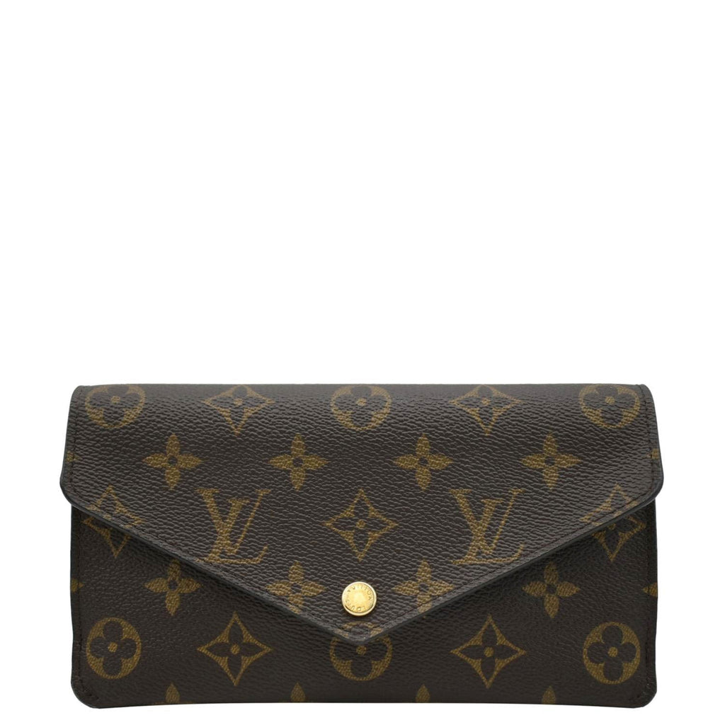 LOUIS VUITTON Sarah Monogram Canvas Wallet Brown