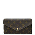 LOUIS VUITTON Sarah Monogram Canvas Wallet Brown