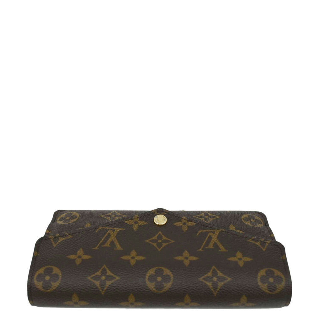 LOUIS VUITTON Sarah Monogram Canvas Wallet Brown