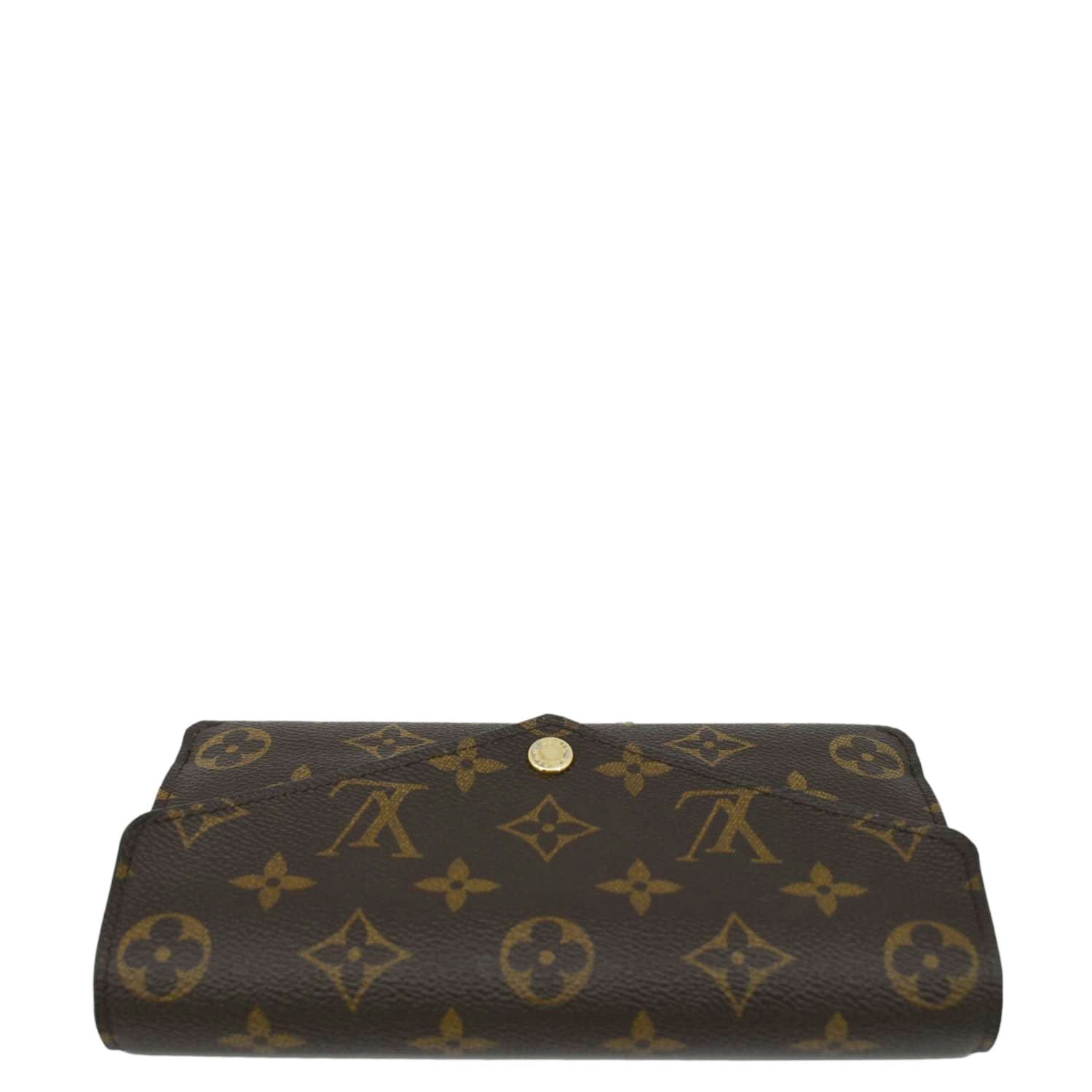 LOUIS VUITTON Sarah Monogram Canvas Wallet Brown