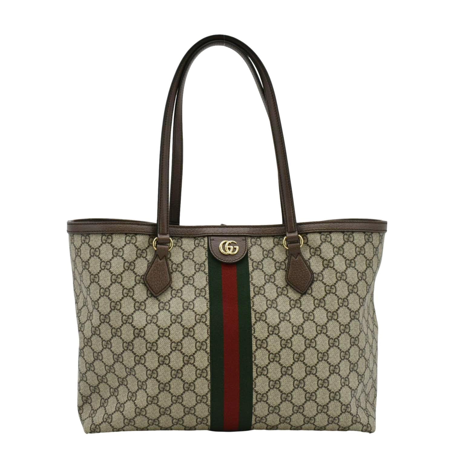 GUCCI Ophidia  Medium Gucci Supreme Tote Shoulder Bag Beige 631685
