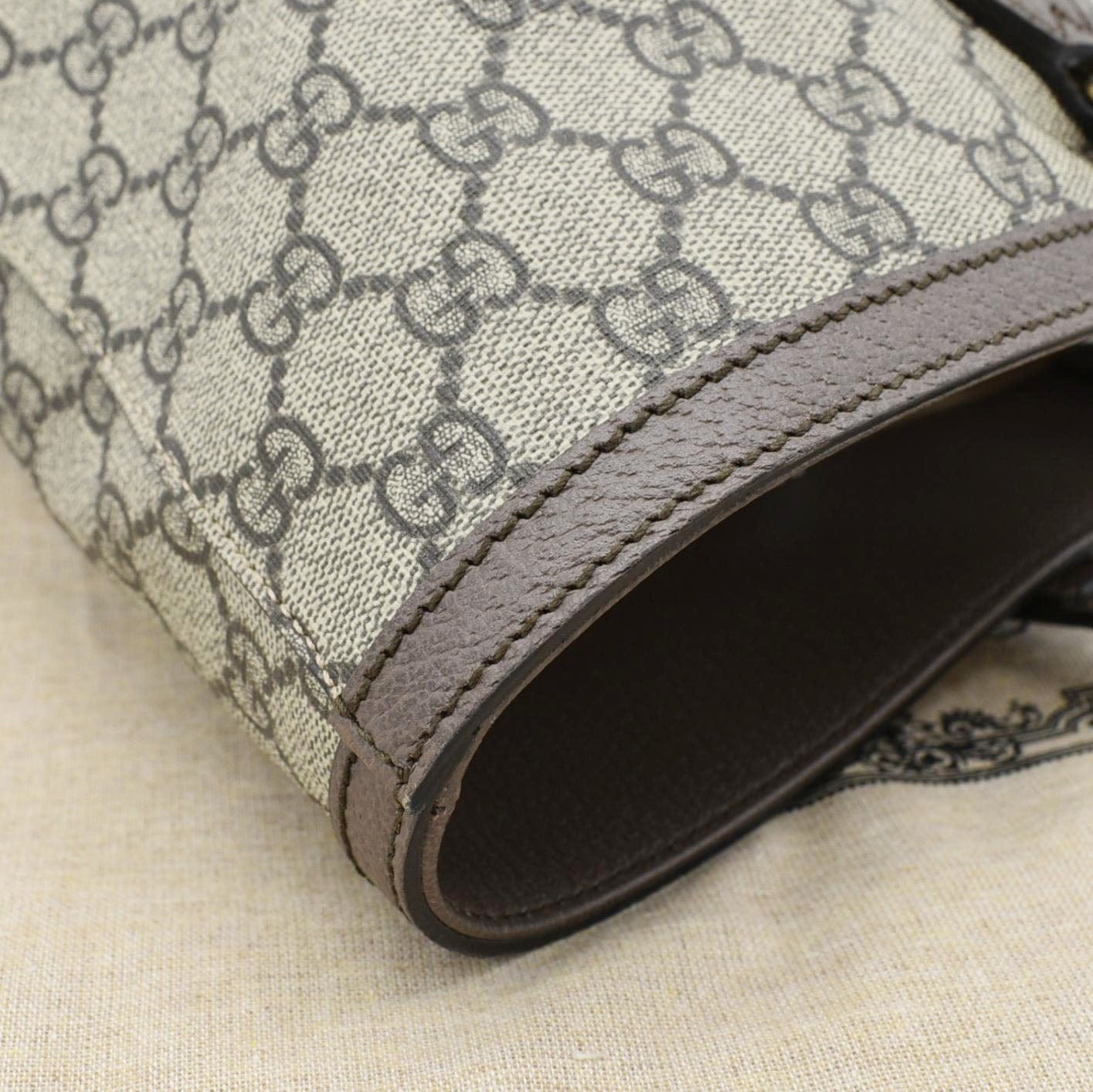 GUCCI Ophidia  Medium Gucci Supreme Tote Shoulder Bag Beige 631685