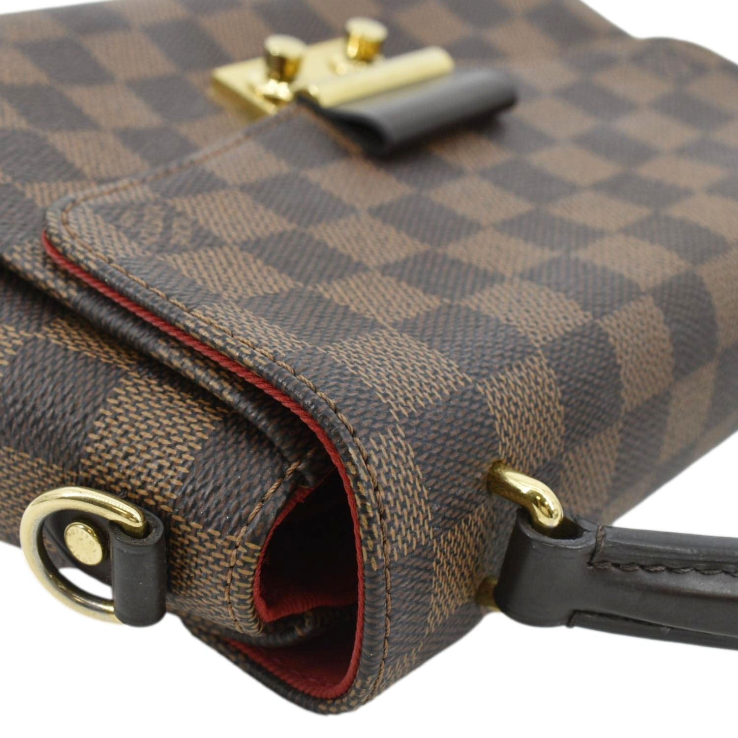 LOUIS VUITTON Croisette Damier Ebene Crossbody Bag Brown