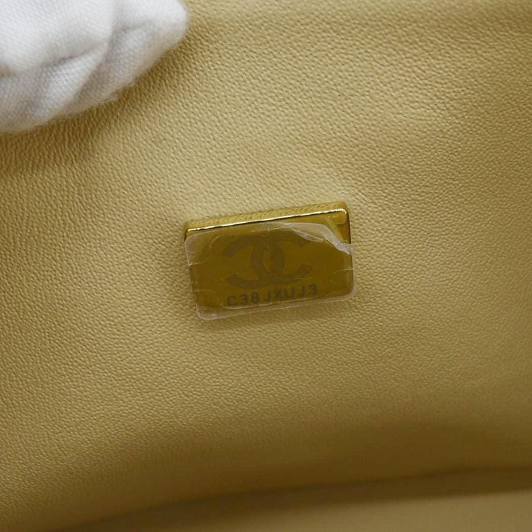 Chanel Double Flap Medium Quilted Caviar Leather Shoulder Bag Cream